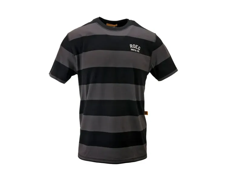 Roeg Cody striped t-shirt black/grey