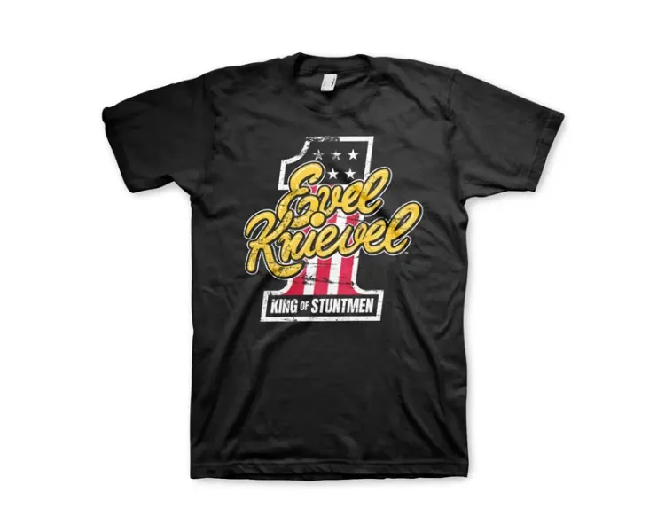 Evel Knievel King Of Stuntmen T-shirt black