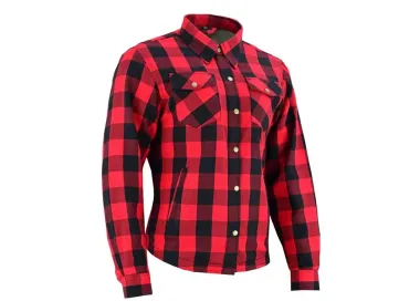 Chemise femme rouge avec protections