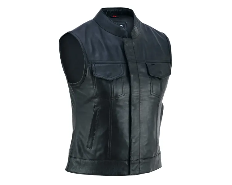 Gilet  femme cuir biker Anarchy