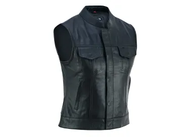 Gilet  femme cuir biker Anarchy