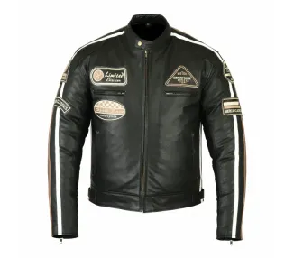 Blouson moto noir