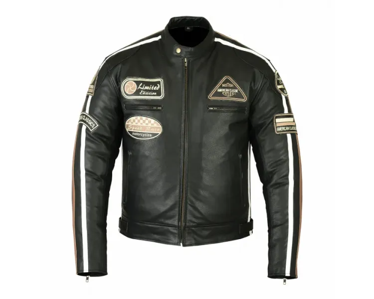 Blouson moto noir