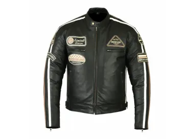 Blouson moto noir